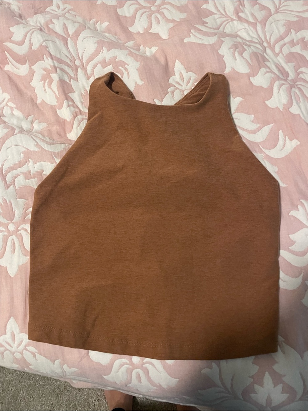 Beyond Yoga Chestnut Brown High-Neck Tank